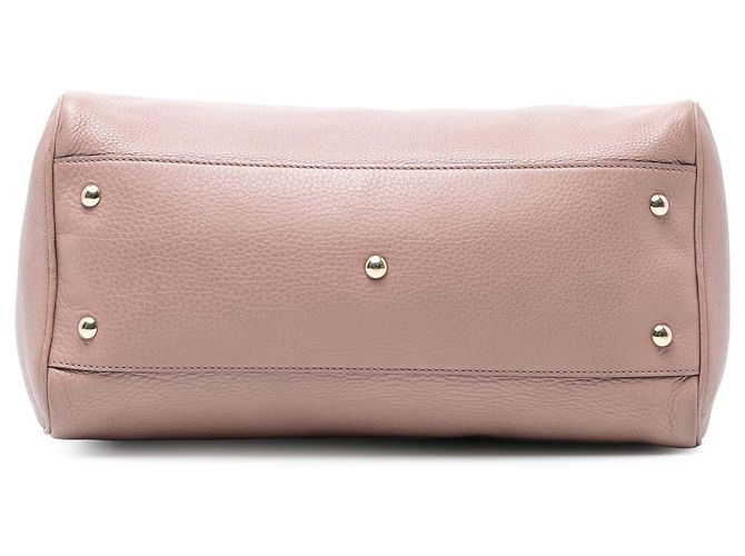 Bamboo Borsa Boston Shopper in pelle di vitello rosa medio con bambù Gucci - vista 3
