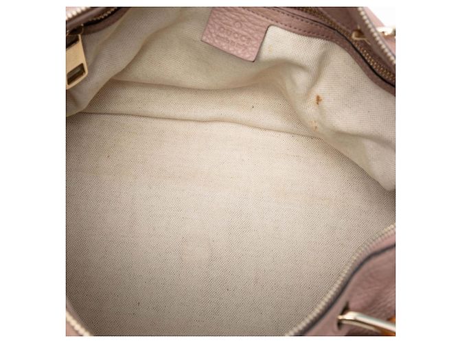 Bamboo Borsa Boston Shopper in pelle di vitello rosa medio con bambù Gucci - vista 4