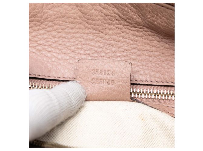 Bamboo Borsa Boston Shopper in pelle di vitello rosa medio con bambù Gucci - vista 6