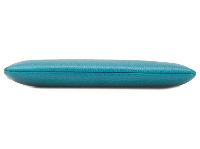 Bamboo Gucci Clutch aus blauer Kalbsleder mit Bambusgriff - Ansicht 3