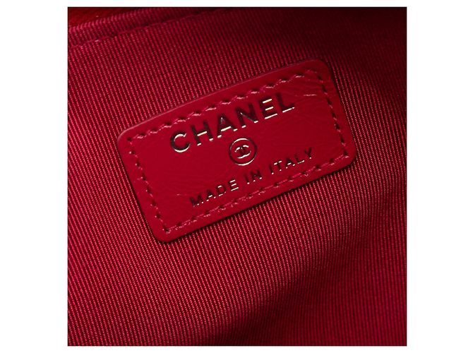 Clutch Gabrielle O em lã e couro de bezerro cinza acolchoada da Chanel Marrom - vista 5