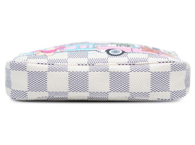 Pochette Accessorio Mini Vivienne Damier Azur di Louis Vuitton Bianco Multicolore - vista 3