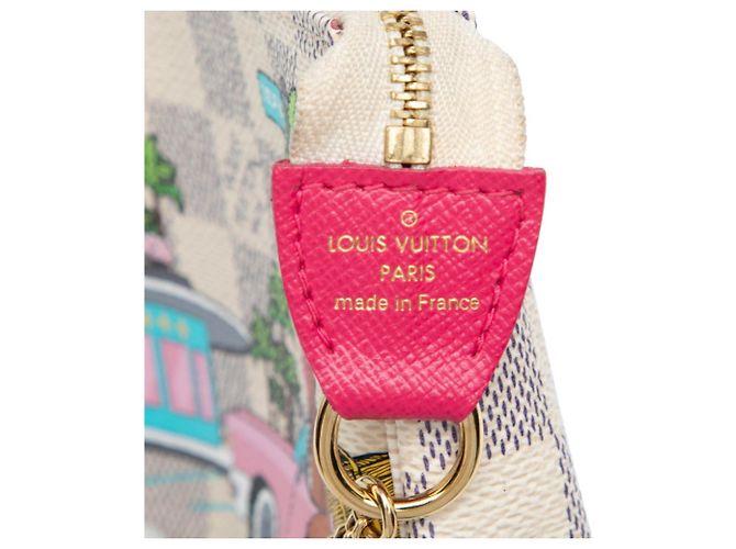 Pochette Accessorio Mini Vivienne Damier Azur di Louis Vuitton Bianco Multicolore - vista 5