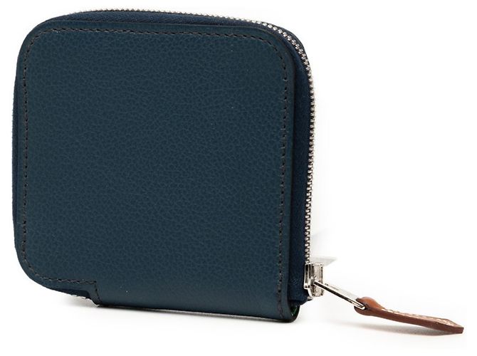 Hermès Azap Silkin Compact Wallet/Coin Case Navy blue - view 2