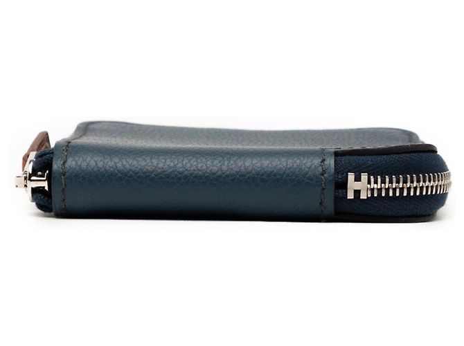 Hermès Azap Silkin Compact Wallet/Coin Case Navy blue - view 3