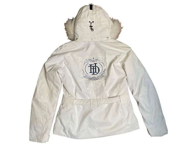 Autre Marque Giacca da Sci Bianca da Donna Duvillard x Degre7. Cappuccio in Pelliccia Vera 42 FR Bianco - vista 5
