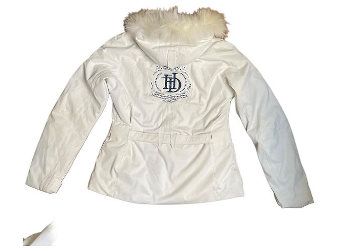 Autre Marque Giacca da Sci Bianca da Donna Duvillard x Degre7. Cappuccio in Pelliccia Vera 42 FR Bianco - vista 7