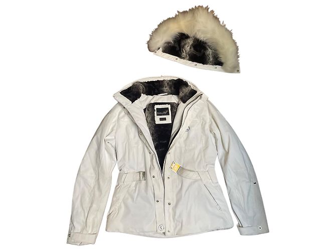 Autre Marque Giacca da Sci Bianca da Donna Duvillard x Degre7. Cappuccio in Pelliccia Vera 42 FR Bianco - vista 9