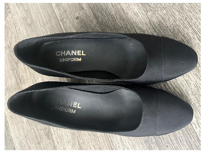 Chanel Uniform Pumps Schwarz Stoff Größe 36 - Ansicht 4