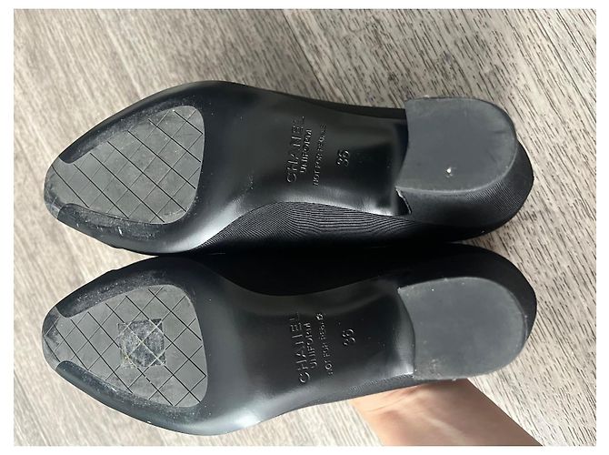 Chanel Uniform Pumps Schwarz Stoff Größe 36 - Ansicht 6