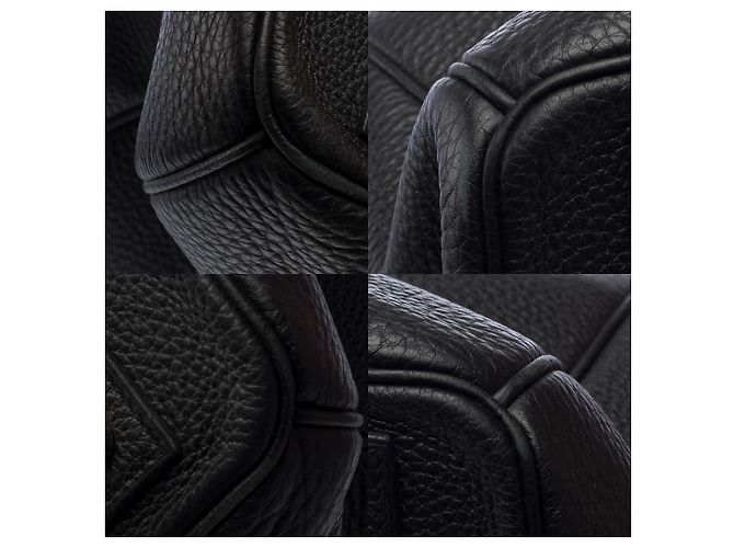 Haut à courroies Hermès Sac HERMES Haut a Courroies en Cuir Noir - 102970 - vue 11