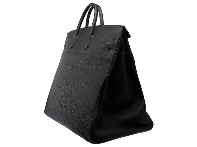 Haut à courroies Hermès Sac HERMES Haut a Courroies en Cuir Noir - 102970 - vue 5