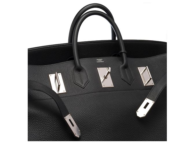 Haut à courroies Hermès Sac HERMES Haut a Courroies en Cuir Noir - 102970 - vue 6