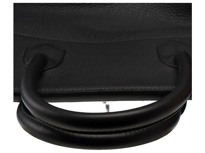 Haut à courroies Hermès Sac HERMES Haut a Courroies en Cuir Noir - 102970 - vue 9
