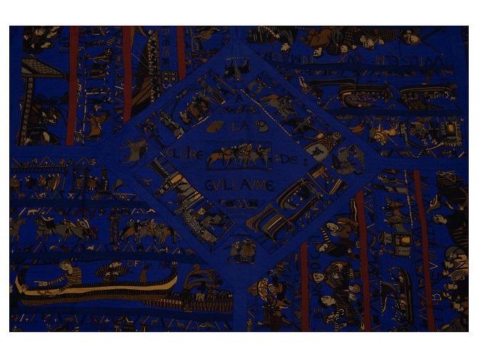 Hermès, La Gloria di gvillavme sciarpa in cashmere blu - vista 5