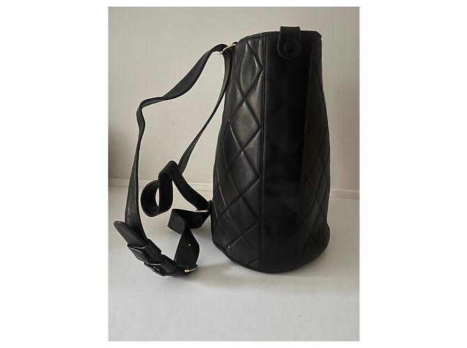 Zaino Chanel in pelle marrone - vista 2