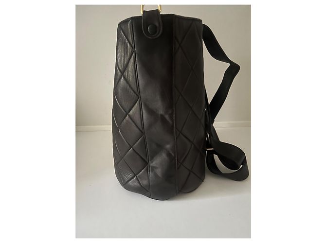 Zaino Chanel in pelle marrone - vista 8