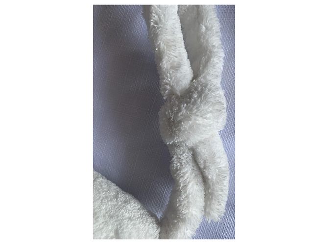 Borsa Marni in pelliccia sintetica bianca e verde Bianco - vista 14