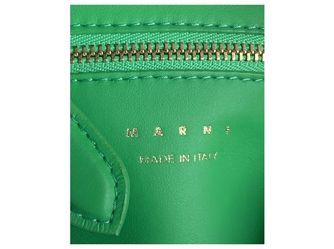 Borsa Marni in pelliccia sintetica bianca e verde Bianco - vista 8