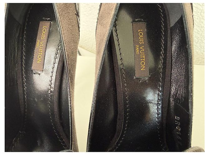 Louis Vuitton Bow Pumps 37.5 Black Grey Schwarz Grau - Ansicht 7