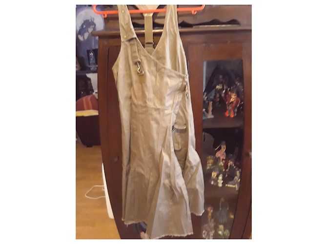Vestido Ikks de algodón caqui - vista 2