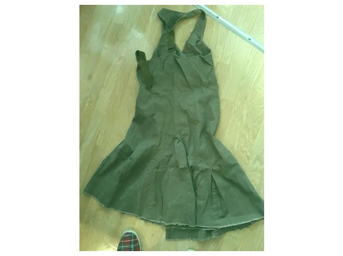 Vestido Ikks de algodón caqui - vista 7