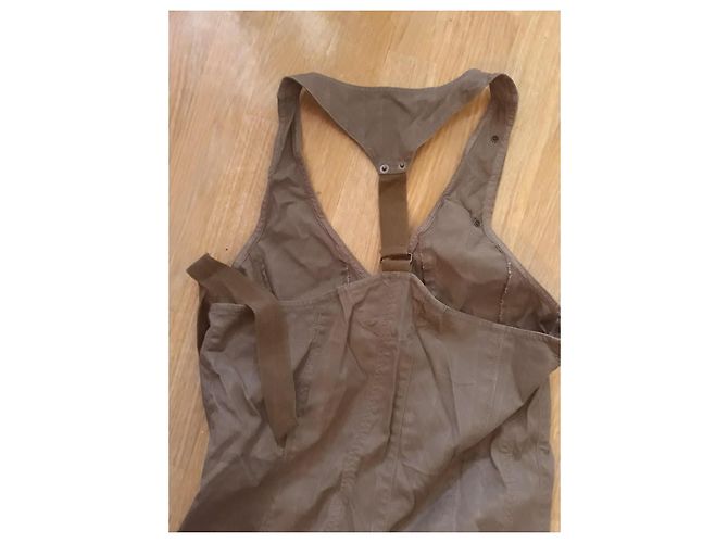 Vestido Ikks de algodón caqui - vista 8