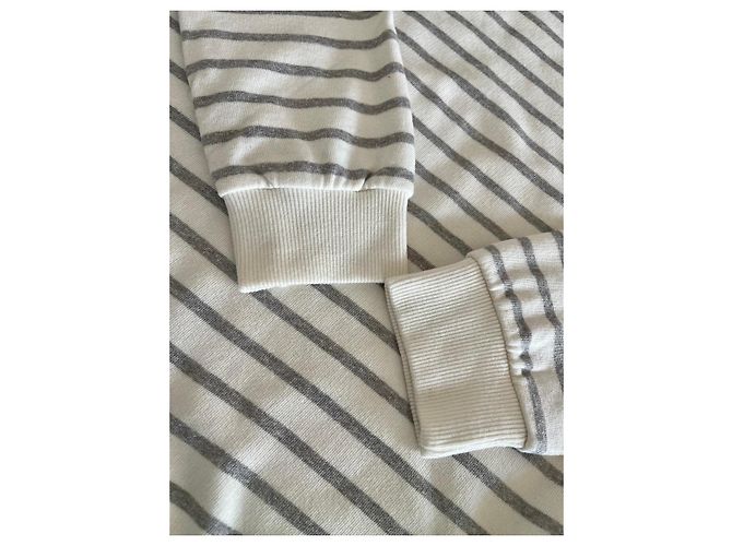 Suéter listrado Adolfo Dominguez ecru/cinza claro T. 7 (XL a XXL) - Novo Creme - vista 11