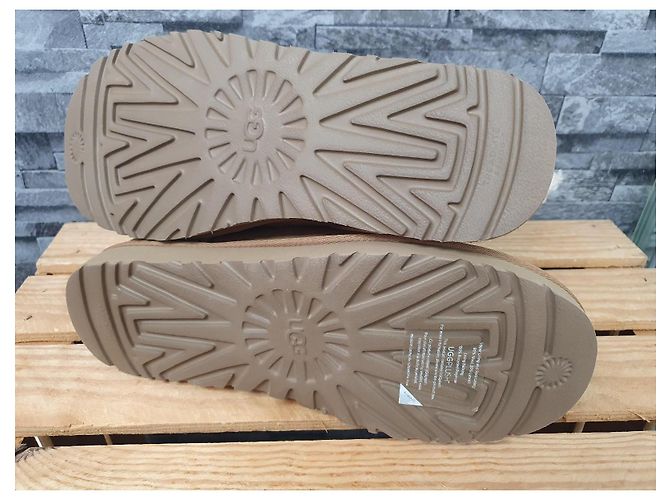 Botines Ugg Pearl Gem Bling de piel de ciervo marrón Castaño - vista 3