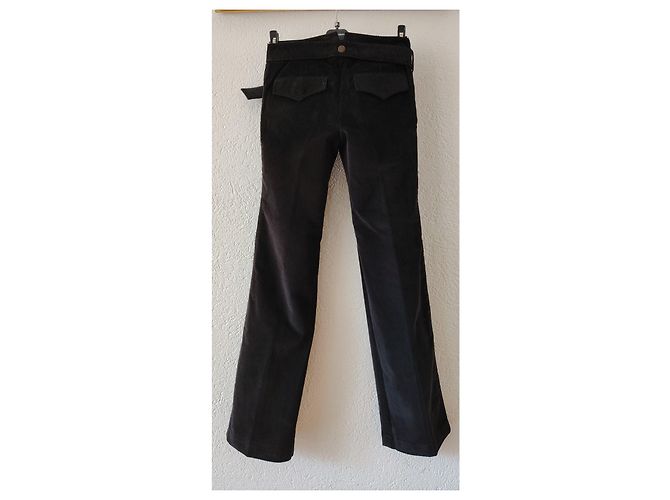DOLCE & GABBANA RIPPENVELVETHOSE. Schwarz - Ansicht 3