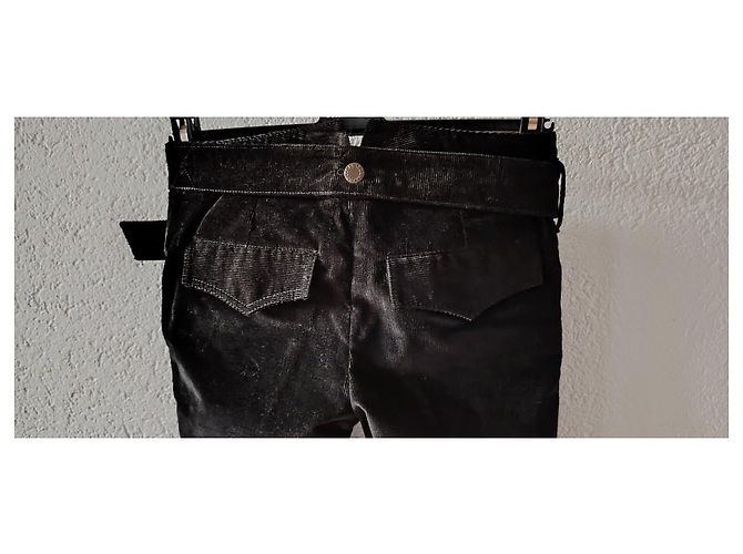 DOLCE & GABBANA RIPPENVELVETHOSE. Schwarz - Ansicht 6