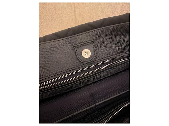 Borsa Tote Prada TESSUTO IMPUNTU Nera Nero - vista 11