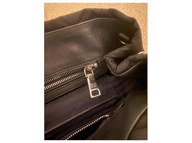 Borsa Tote Prada TESSUTO IMPUNTU Nera Nero - vista 12