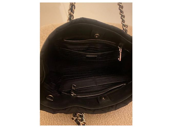 Borsa Tote Prada TESSUTO IMPUNTU Nera Nero - vista 15