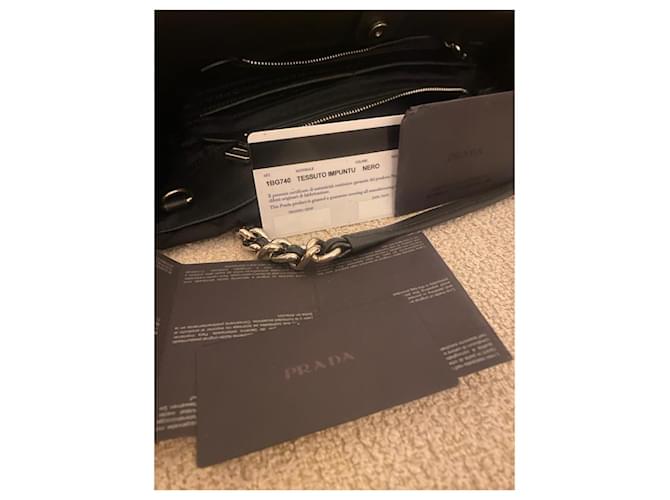 Borsa Tote Prada TESSUTO IMPUNTU Nera Nero - vista 20