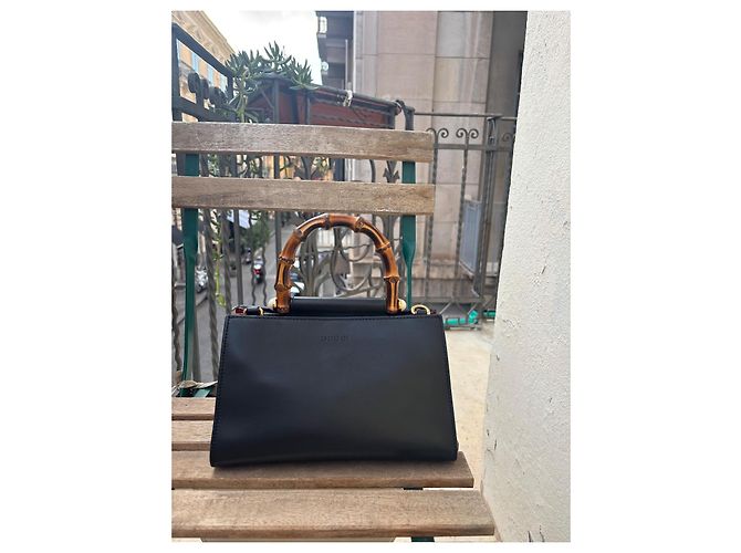 Borsa a mano Gucci Nymphaea in pelle nera Nero - vista 13