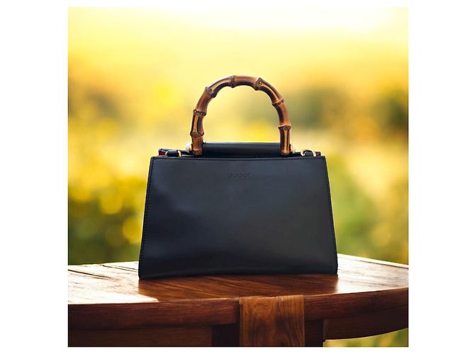 Borsa a mano Gucci Nymphaea in pelle nera Nero - vista 3