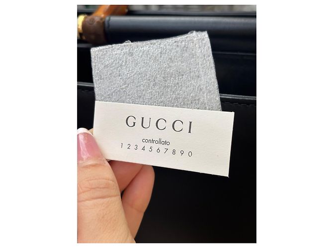 Borsa a mano Gucci Nymphaea in pelle nera Nero - vista 4