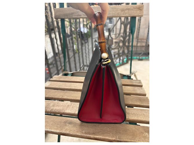 Borsa a mano Gucci Nymphaea in pelle nera Nero - vista 5