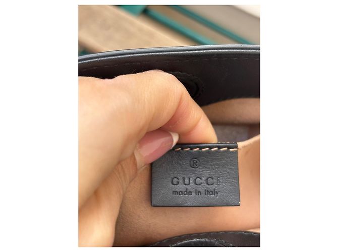 Borsa a mano Gucci Nymphaea in pelle nera Nero - vista 9
