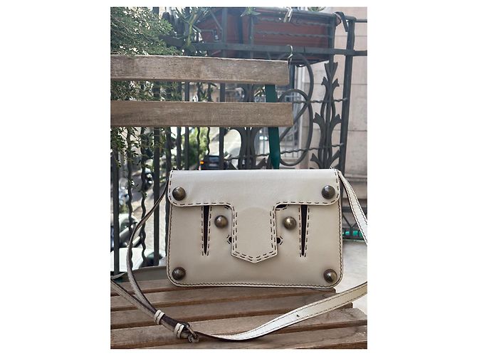 Borsa Fendi in pelle color eggshell Bianco sporco - vista 14
