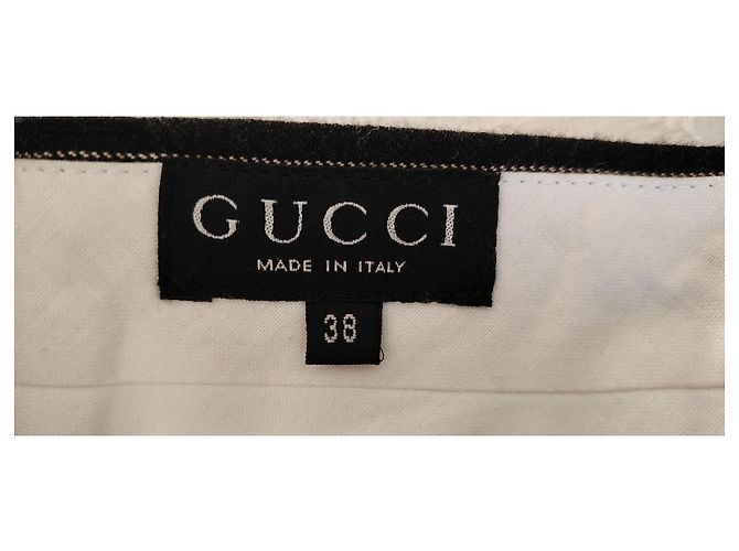 PANTALÓN DE LANA A RAYAS GUCCI. Negro - vista 2
