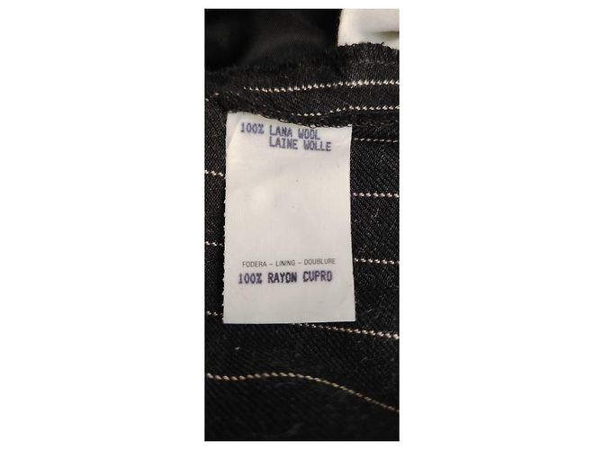 PANTALÓN DE LANA A RAYAS GUCCI. Negro - vista 5