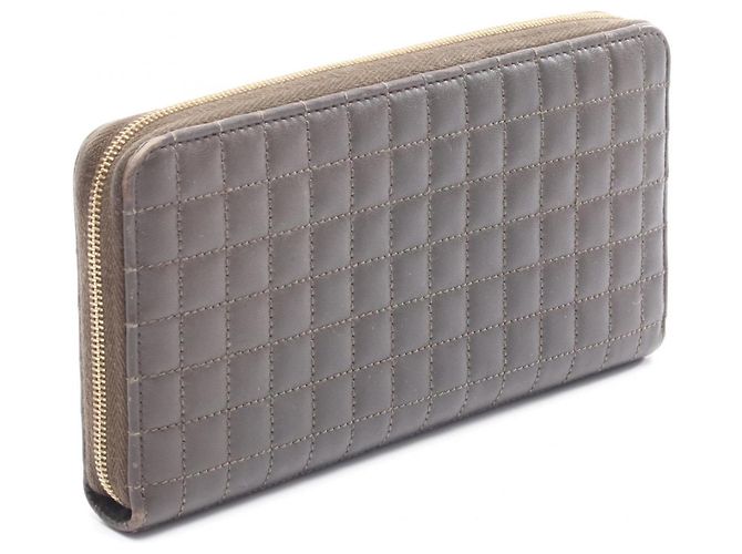Céline Gran billetera con cremallera C Charm de Celine Caqui - vista 2