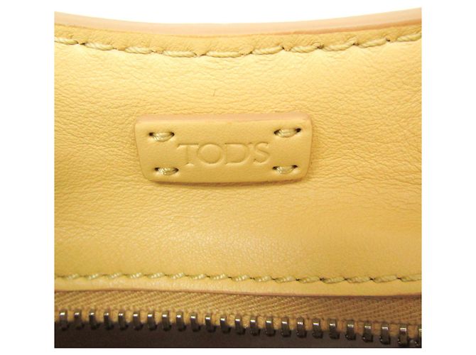 Borsa in pelle gialla Tod's Sella Giallo - vista 12