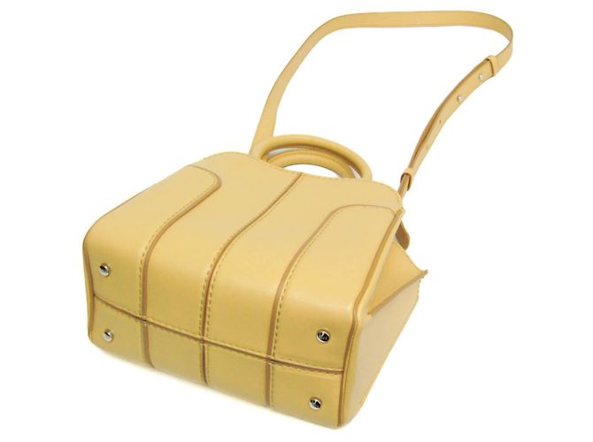 Borsa in pelle gialla Tod's Sella Giallo - vista 3