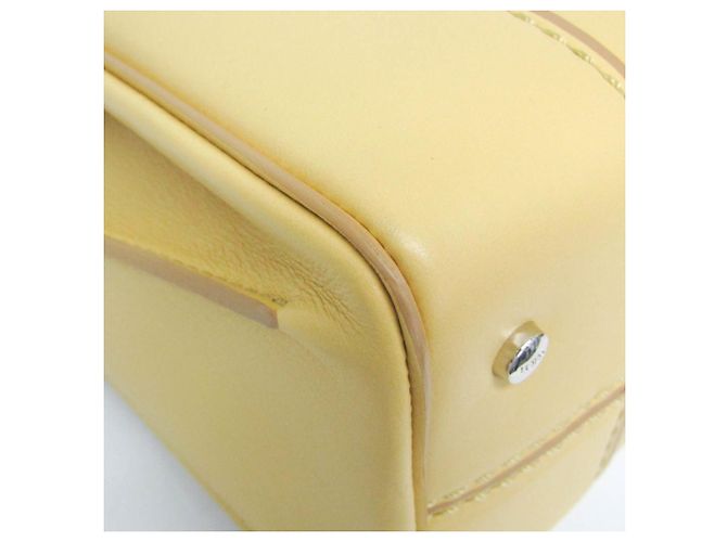 Borsa in pelle gialla Tod's Sella Giallo - vista 5