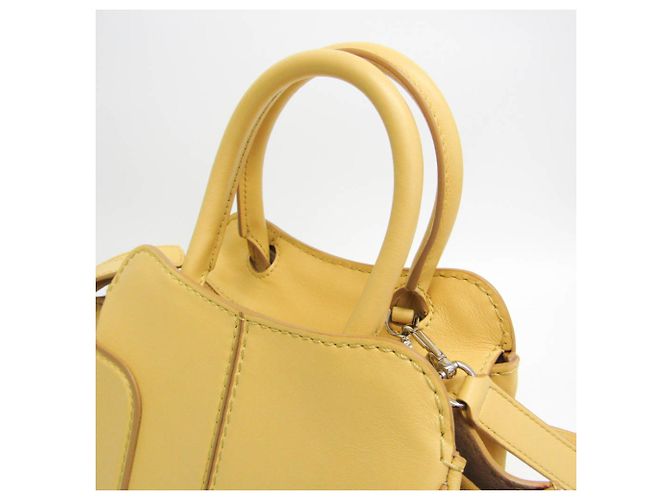 Borsa in pelle gialla Tod's Sella Giallo - vista 9