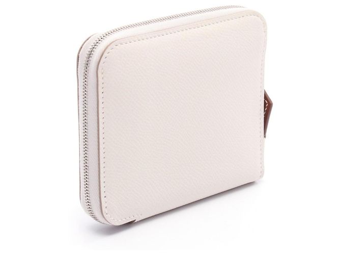 Billetera redonda compacta Azap Silkin Hermès Blanco - vista 2