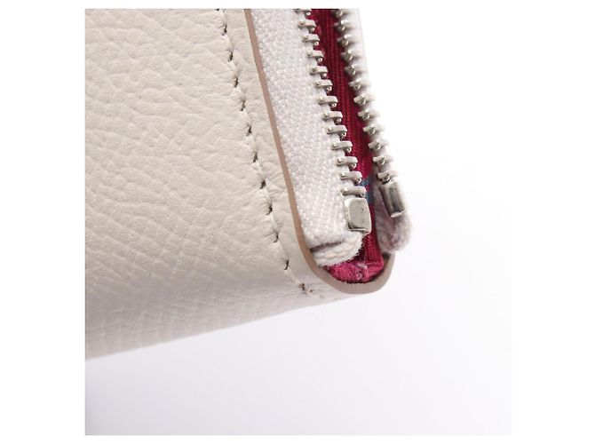Billetera redonda compacta Azap Silkin Hermès Blanco - vista 6